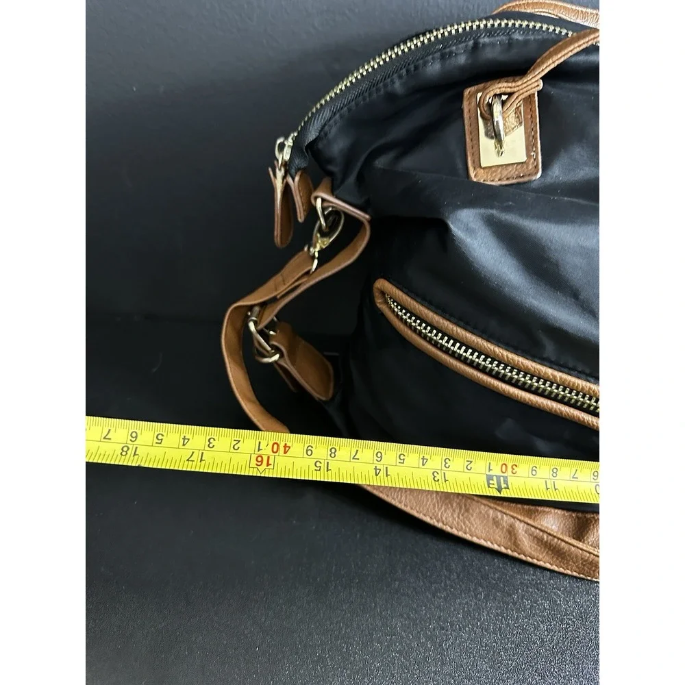 Big Buddha Black BOHO Crossbody Double Handle‎ Mailbag Purse Satchel Paisley Bag